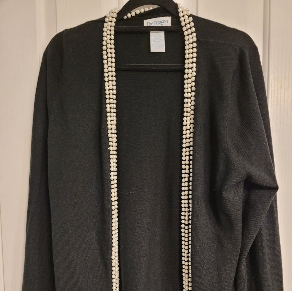 Black and Pearls Cardigan